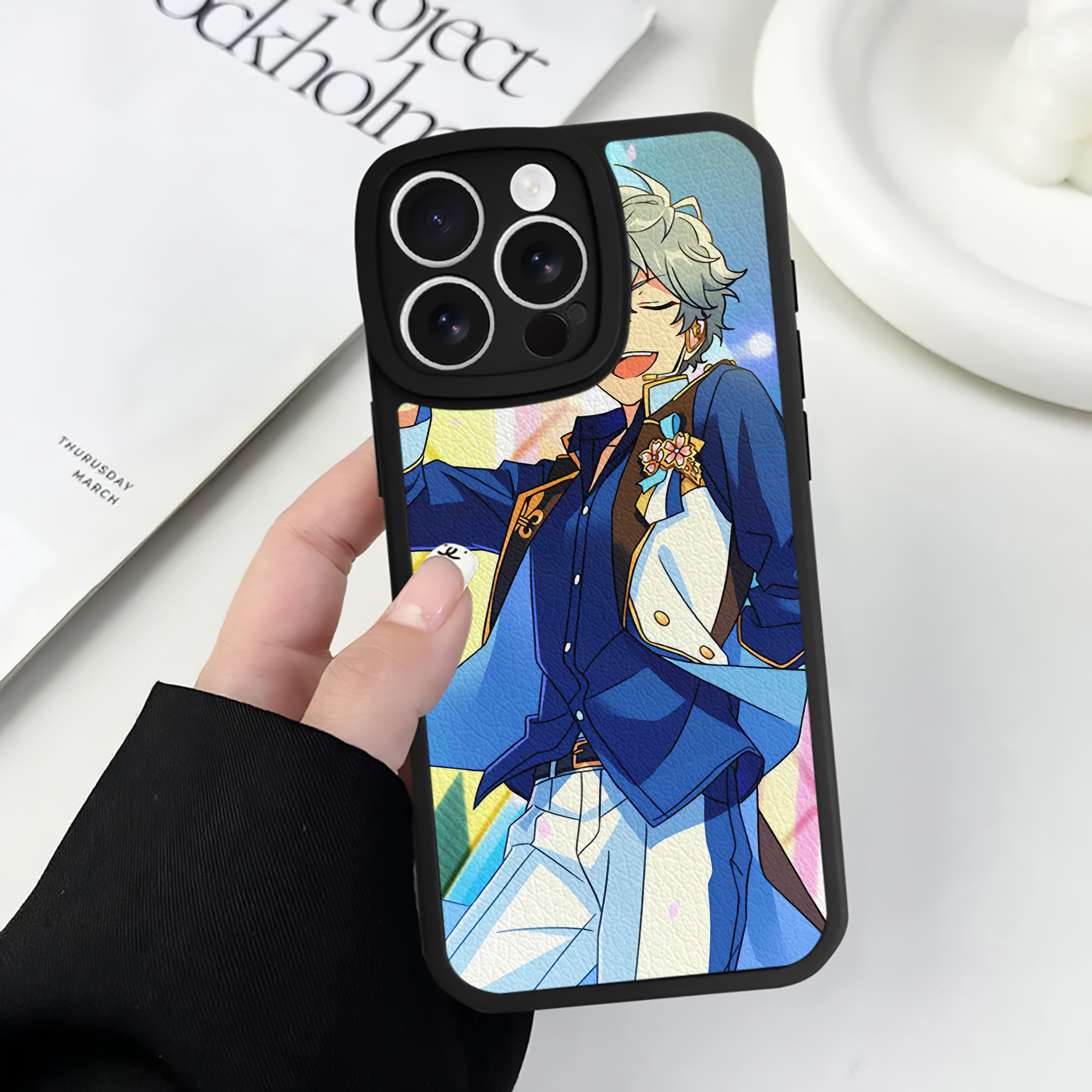 （画像用） あんさんぶるスターズ! Ensemble Stars 【iPhone 16シリーズ対応】シリコンスマホケース（レザー調） 材質：シリコン
